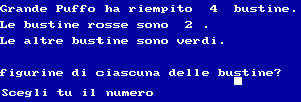 Videata del programma relativa all'esercizio